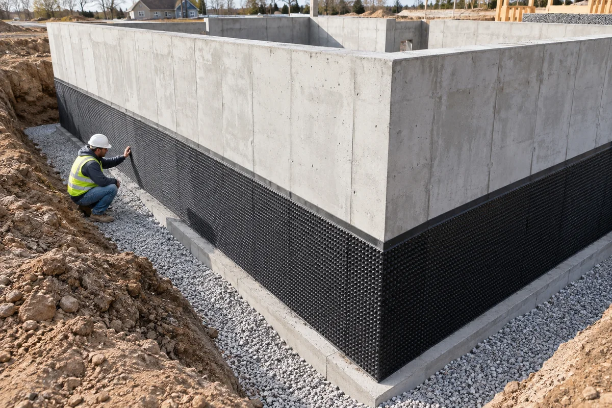Commercial Concrete Foundations finished detail in Fredericton
