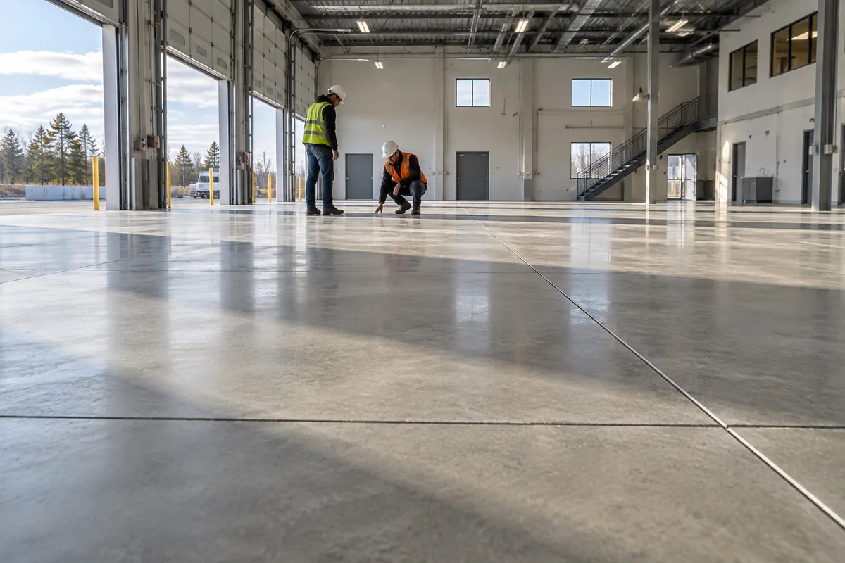 Commercial Concrete Slabs finished detail in Fredericton