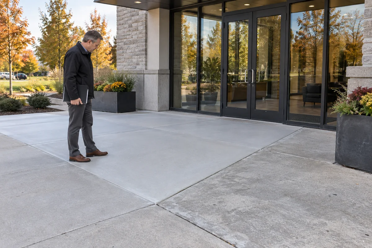 Concrete Repair and Resurfacing finished detail in Fredericton